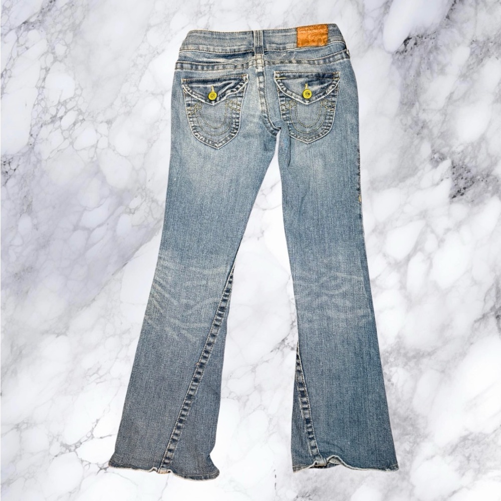 True Religion Joey Flare‎ Jeans Made in USA Size 26 Y2K Low Rise Bootcut